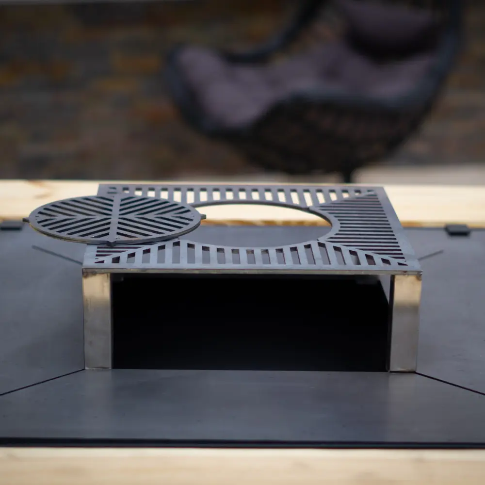 BlowVolt grill clasic cu suport ceaun și wok – cerc central detașabil, montat direct deasupra focului