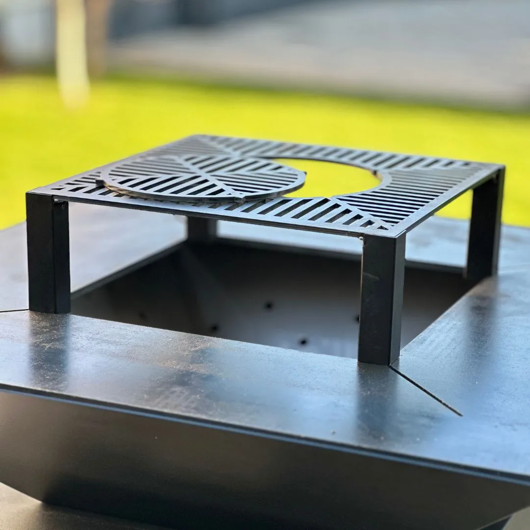 BlowVolt grătar cu plită și suport ceaun wok – grill oțel carbon 5mm, cerc central detașabil